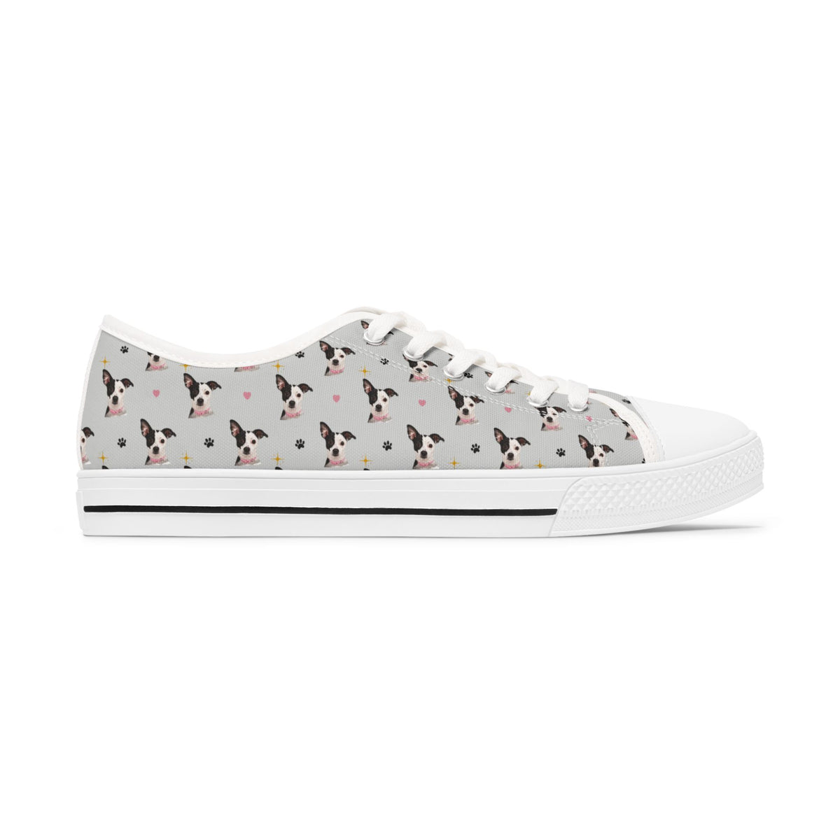 Custom Pet Portrait Low-Top Sneakers