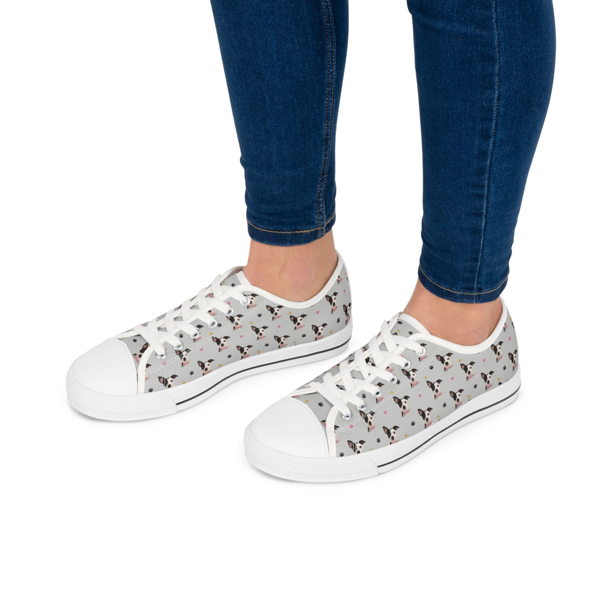 Custom Pet Portrait Low-Top Sneakers