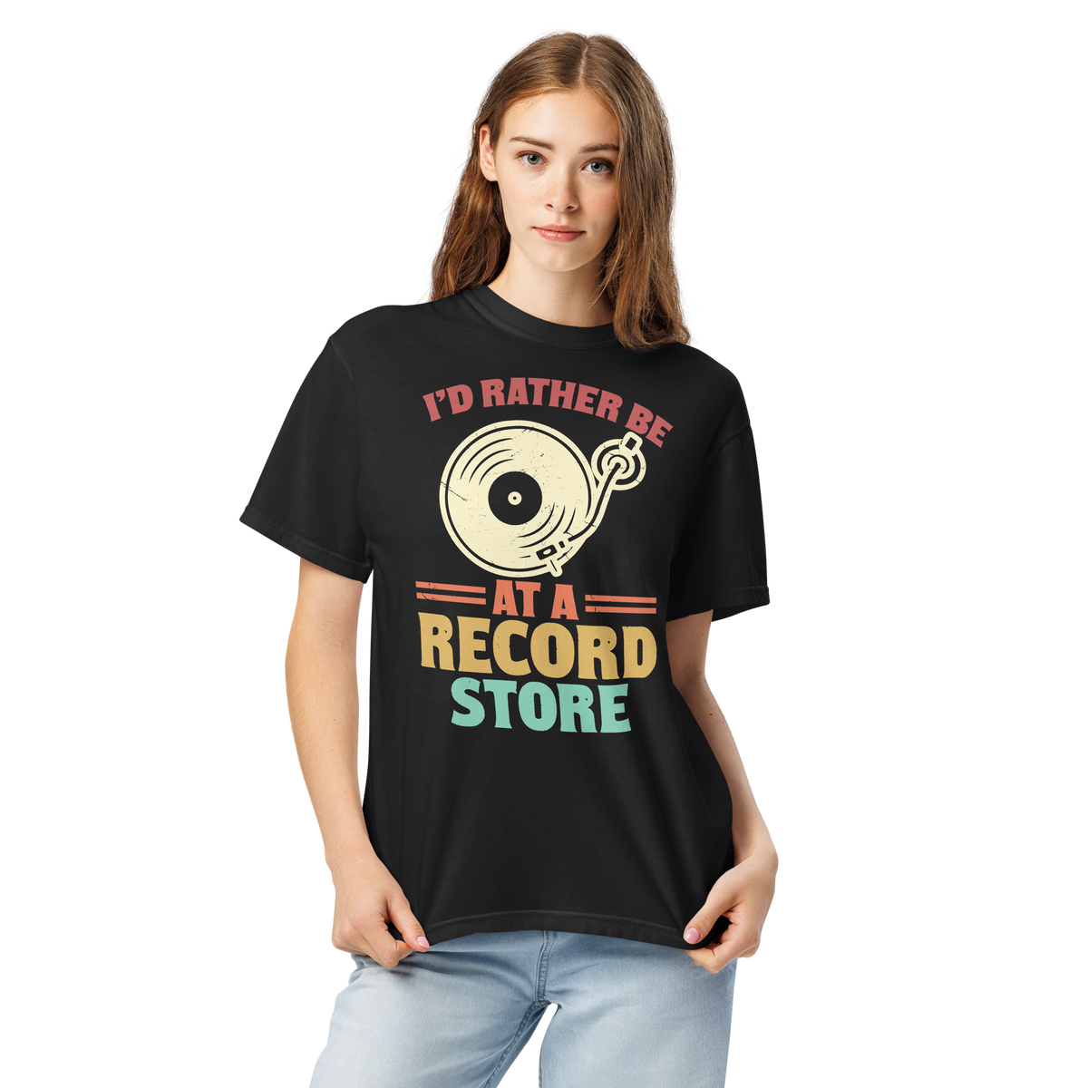 Record Store_Unisex garment-dyed heavyweight t-shirt