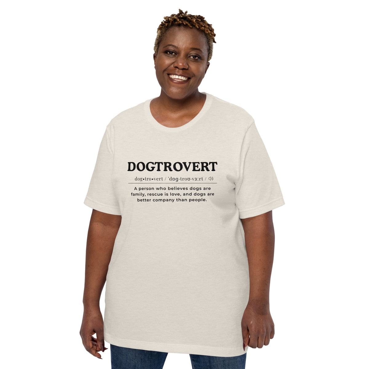 Dogtrovert_Black_Unisex t-shirt