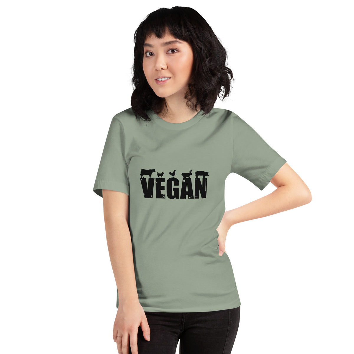 Vegan T-Shirt | Animal Lover Tee | Ethical Lifestyle Shirt | Plant-Based Graphic Tee | Unisex Bella + Canvas 3001