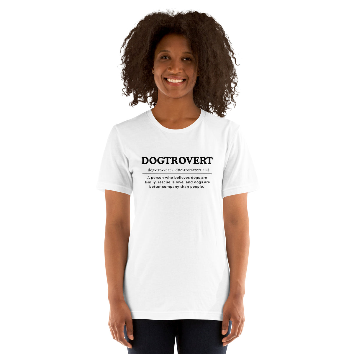 Dogtrovert_Black_Unisex t-shirt